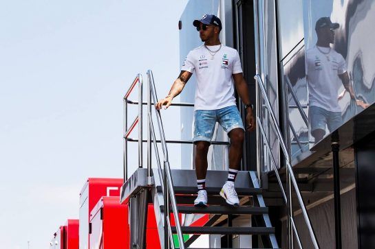 Lewis Hamilton (GBR) Mercedes AMG F1.
05.07.2018. Formula 1 World Championship, Rd 10, British Grand Prix, Silverstone, England, Preparation Day.
- www.xpbimages.com, EMail: requests@xpbimages.com - copy of publication required for printed pictures. Every used picture is fee-liable. © Copyright: Rew / XPB Images