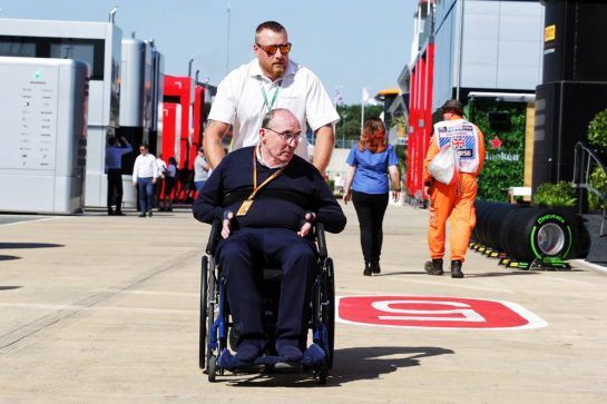 Frank Williams (GBR) Williams Team Owner.
05.07.2018. Formula 1 World Championship, Rd 10, British Grand Prix, Silverstone, England, Preparation Day.
- www.xpbimages.com, EMail: requests@xpbimages.com - copy of publication required for printed pictures. Every used picture is fee-liable. © Copyright: Bearne / XPB Images