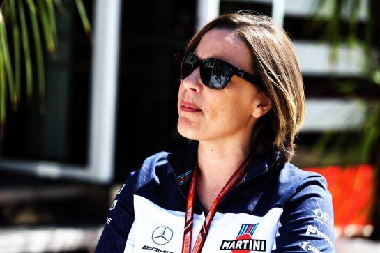 Claire Williams (GBR) Williams Deputy Team Principal.
05.07.2018. Formula 1 World Championship, Rd 10, British Grand Prix, Silverstone, England, Preparation Day.
- www.xpbimages.com, EMail: requests@xpbimages.com - copy of publication required for printed pictures. Every used picture is fee-liable. © Copyright: Batchelor / XPB Images