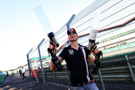 Esteban Ocon (FRA) Sahara Force India F1 Team Track with fans in the grandstand.
05.07.2018. Formula 1 World Championship, Rd 10, British Grand Prix, Silverstone, England, Preparation Day.
- www.xpbimages.com, EMail: requests@xpbimages.com - copy of publication required for printed pictures. Every used picture is fee-liable. © Copyright: Bearne / XPB Images
