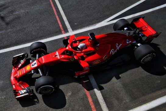 Sebastian Vettel (GER) Ferrari SF71H.
06.07.2018. Formula 1 World Championship, Rd 10, British Grand Prix, Silverstone, England, Practice Day.
- www.xpbimages.com, EMail: requests@xpbimages.com - copy of publication required for printed pictures. Every used picture is fee-liable. © Copyright: Moy / XPB Images