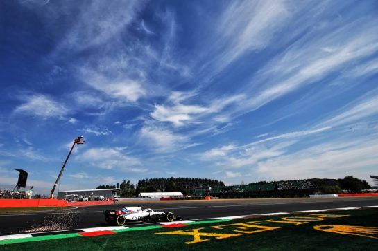 Lance Stroll (CDN) Williams FW41.
06.07.2018. Formula 1 World Championship, Rd 10, British Grand Prix, Silverstone, England, Practice Day.
- www.xpbimages.com, EMail: requests@xpbimages.com - copy of publication required for printed pictures. Every used picture is fee-liable. © Copyright: Moy / XPB Images