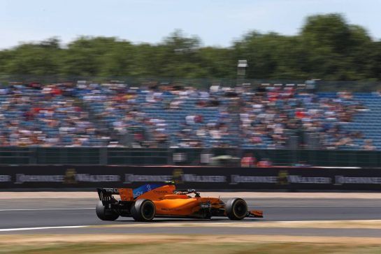 Stoffel Vandoorne (BEL) McLaren F1 
06.07.2018. Formula 1 World Championship, Rd 10, British Grand Prix, Silverstone, England, Practice Day.
- www.xpbimages.com, EMail: requests@xpbimages.com - copy of publication required for printed pictures. Every used picture is fee-liable. © Copyright: Charniaux / XPB Images