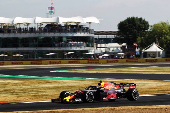 Max Verstappen (NLD) Red Bull Racing RB14.
06.07.2018. Formula 1 World Championship, Rd 10, British Grand Prix, Silverstone, England, Practice Day.
- www.xpbimages.com, EMail: requests@xpbimages.com - copy of publication required for printed pictures. Every used picture is fee-liable. © Copyright: Photo4 / XPB Images