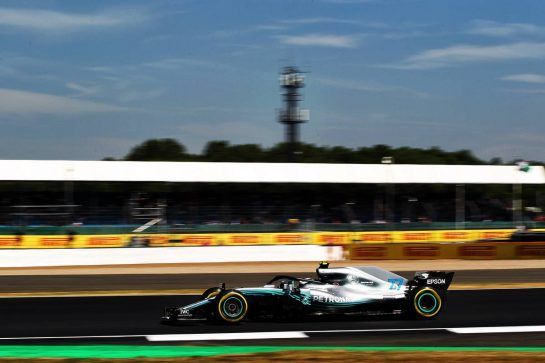 Valtteri Bottas (FIN) Mercedes AMG F1 W09.
06.07.2018. Formula 1 World Championship, Rd 10, British Grand Prix, Silverstone, England, Practice Day.
- www.xpbimages.com, EMail: requests@xpbimages.com - copy of publication required for printed pictures. Every used picture is fee-liable. © Copyright: Photo4 / XPB Images