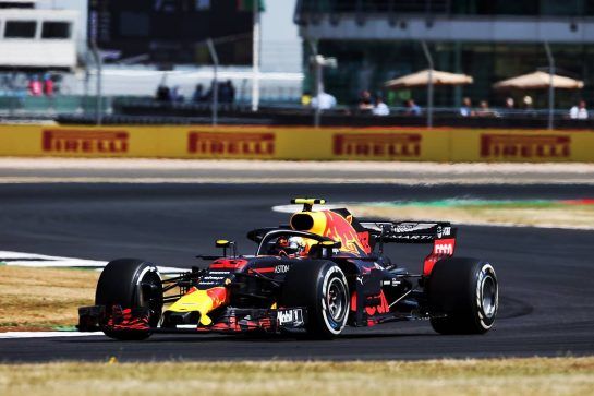 Max Verstappen (NLD) Red Bull Racing RB14.
06.07.2018. Formula 1 World Championship, Rd 10, British Grand Prix, Silverstone, England, Practice Day.
- www.xpbimages.com, EMail: requests@xpbimages.com - copy of publication required for printed pictures. Every used picture is fee-liable. © Copyright: Photo4 / XPB Images