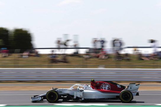 Charles Leclerc (FRA) Sauber F1 Team 
06.07.2018. Formula 1 World Championship, Rd 10, British Grand Prix, Silverstone, England, Practice Day.
- www.xpbimages.com, EMail: requests@xpbimages.com - copy of publication required for printed pictures. Every used picture is fee-liable. © Copyright: Charniaux / XPB Images