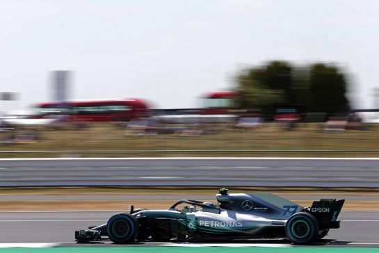 Valtteri Bottas (FIN) Mercedes AMG F1 
06.07.2018. Formula 1 World Championship, Rd 10, British Grand Prix, Silverstone, England, Practice Day.
- www.xpbimages.com, EMail: requests@xpbimages.com - copy of publication required for printed pictures. Every used picture is fee-liable. © Copyright: Charniaux / XPB Images