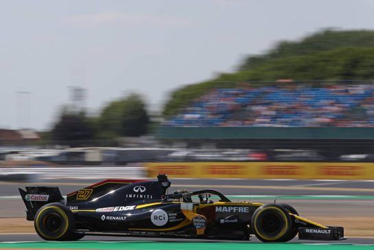 Nico Hulkenberg (GER) Renault Sport F1 Team 
06.07.2018. Formula 1 World Championship, Rd 10, British Grand Prix, Silverstone, England, Practice Day.
- www.xpbimages.com, EMail: requests@xpbimages.com - copy of publication required for printed pictures. Every used picture is fee-liable. © Copyright: Charniaux / XPB Images