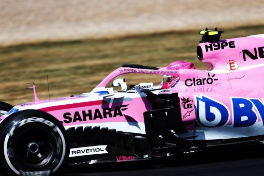 Esteban Ocon (FRA) Sahara Force India F1 VJM11.
06.07.2018. Formula 1 World Championship, Rd 10, British Grand Prix, Silverstone, England, Practice Day.
- www.xpbimages.com, EMail: requests@xpbimages.com - copy of publication required for printed pictures. Every used picture is fee-liable. © Copyright: Moy / XPB Images