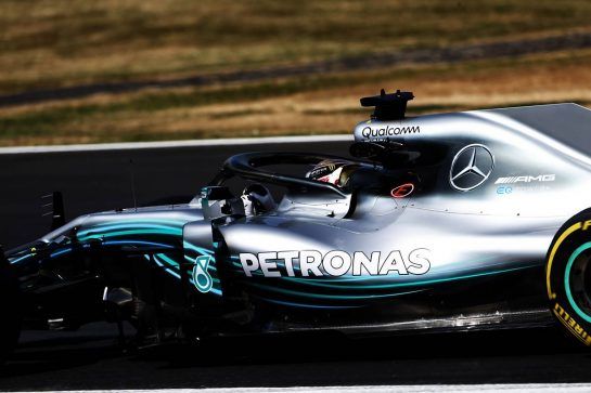 Lewis Hamilton (GBR) Mercedes AMG F1 W09.
06.07.2018. Formula 1 World Championship, Rd 10, British Grand Prix, Silverstone, England, Practice Day.
- www.xpbimages.com, EMail: requests@xpbimages.com - copy of publication required for printed pictures. Every used picture is fee-liable. © Copyright: Moy / XPB Images