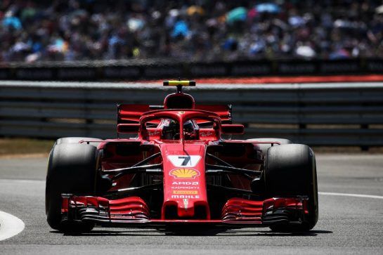 Kimi Raikkonen (FIN) Ferrari SF71H.
07.07.2018. Formula 1 World Championship, Rd 10, British Grand Prix, Silverstone, England, Qualifying Day.
- www.xpbimages.com, EMail: requests@xpbimages.com - copy of publication required for printed pictures. Every used picture is fee-liable. © Copyright: Batchelor / XPB Images
