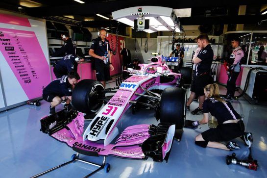 Esteban Ocon (FRA) Sahara Force India F1 VJM11.
07.07.2018. Formula 1 World Championship, Rd 10, British Grand Prix, Silverstone, England, Qualifying Day.
- www.xpbimages.com, EMail: requests@xpbimages.com - copy of publication required for printed pictures. Every used picture is fee-liable. © Copyright: Moy / XPB Images