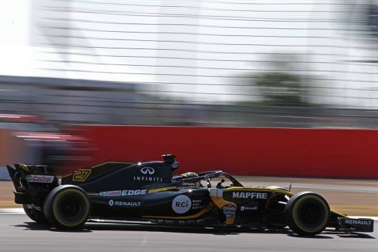 Nico Hulkenberg (GER) Renault Sport F1 Team 
07.07.2018. Formula 1 World Championship, Rd 10, British Grand Prix, Silverstone, England, Qualifying Day.
- www.xpbimages.com, EMail: requests@xpbimages.com - copy of publication required for printed pictures. Every used picture is fee-liable. © Copyright: Charniaux / XPB Images