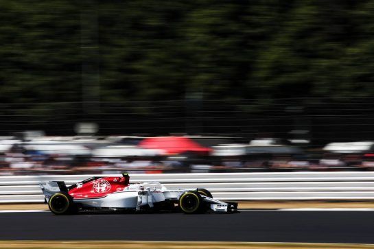 Charles Leclerc (MON) Sauber F1 Team C37.
07.07.2018. Formula 1 World Championship, Rd 10, British Grand Prix, Silverstone, England, Qualifying Day.
- www.xpbimages.com, EMail: requests@xpbimages.com - copy of publication required for printed pictures. Every used picture is fee-liable. © Copyright: Moy / XPB Images
