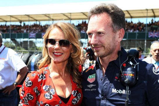 Christian Horner (GBR) Red Bull Racing Team Principal with wife Geri Horner(GBR) Singer on the grid.
08.07.2018. Formula 1 World Championship, Rd 10, British Grand Prix, Silverstone, England, Race Day.
- www.xpbimages.com, EMail: requests@xpbimages.com - copy of publication required for printed pictures. Every used picture is fee-liable. © Copyright: Photo4 / XPB Images