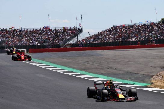 Max Verstappen (NLD) Red Bull Racing RB14.
08.07.2018. Formula 1 World Championship, Rd 10, British Grand Prix, Silverstone, England, Race Day.
- www.xpbimages.com, EMail: requests@xpbimages.com - copy of publication required for printed pictures. Every used picture is fee-liable. © Copyright: Photo4 / XPB Images