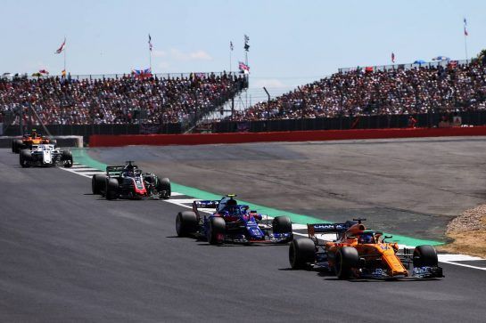 Fernando Alonso (ESP) McLaren MCL33.
08.07.2018. Formula 1 World Championship, Rd 10, British Grand Prix, Silverstone, England, Race Day.
- www.xpbimages.com, EMail: requests@xpbimages.com - copy of publication required for printed pictures. Every used picture is fee-liable. © Copyright: Photo4 / XPB Images