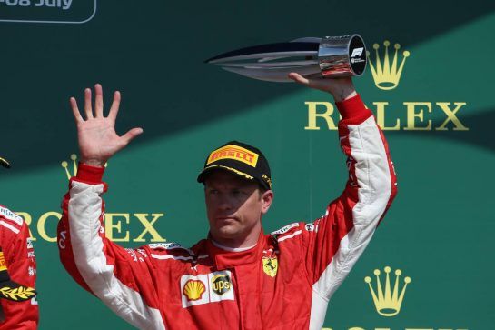 3rd place Kimi Raikkonen (FIN) Ferrari SF71H.
08.07.2018. Formula 1 World Championship, Rd 10, British Grand Prix, Silverstone, England, Race Day.
- www.xpbimages.com, EMail: requests@xpbimages.com - copy of publication required for printed pictures. Every used picture is fee-liable. © Copyright: Batchelor / XPB Images