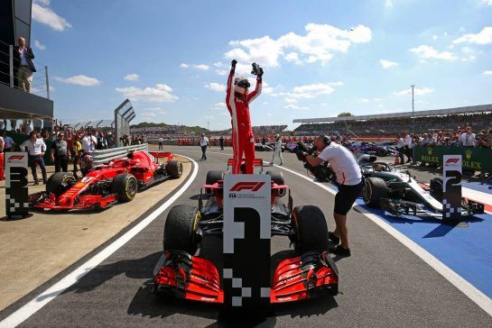 Sebastian Vettel (GER) Scuderia Ferrari 
08.07.2018. Formula 1 World Championship, Rd 10, British Grand Prix, Silverstone, England, Race Day.
- www.xpbimages.com, EMail: requests@xpbimages.com - copy of publication required for printed pictures. Every used picture is fee-liable. © Copyright: Charniaux / XPB Images