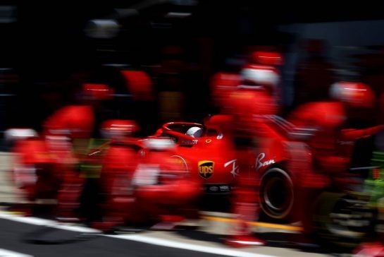 Sebastian Vettel (GER) Scuderia Ferrari 
08.07.2018. Formula 1 World Championship, Rd 10, British Grand Prix, Silverstone, England, Race Day.
- www.xpbimages.com, EMail: requests@xpbimages.com - copy of publication required for printed pictures. Every used picture is fee-liable. © Copyright: Charniaux / XPB Images