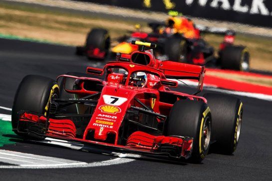 Kimi Raikkonen (FIN) Ferrari SF71H.
08.07.2018. Formula 1 World Championship, Rd 10, British Grand Prix, Silverstone, England, Race Day.
- www.xpbimages.com, EMail: requests@xpbimages.com - copy of publication required for printed pictures. Every used picture is fee-liable. © Copyright: Rew / XPB Images