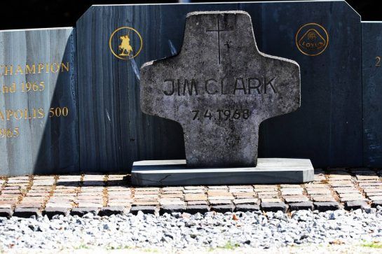 Memorial to Jim Clark.
19.07.2018. Formula 1 World Championship, Rd 11, German Grand Prix, Hockenheim, Germany, Preparation Day.
- www.xpbimages.com, EMail: requests@xpbimages.com - copy of publication required for printed pictures. Every used picture is fee-liable. © Copyright: Bearne / XPB Images