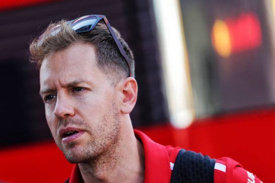 Sebastian Vettel (GER) Ferrari.
19.07.2018. Formula 1 World Championship, Rd 11, German Grand Prix, Hockenheim, Germany, Preparation Day.
- www.xpbimages.com, EMail: requests@xpbimages.com - copy of publication required for printed pictures. Every used picture is fee-liable. © Copyright: Moy / XPB Images