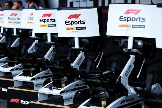 F1 Esports in the F1 FanZone.
19.07.2018. Formula 1 World Championship, Rd 11, German Grand Prix, Hockenheim, Germany, Preparation Day.
- www.xpbimages.com, EMail: requests@xpbimages.com - copy of publication required for printed pictures. Every used picture is fee-liable. © Copyright: Moy / XPB Images