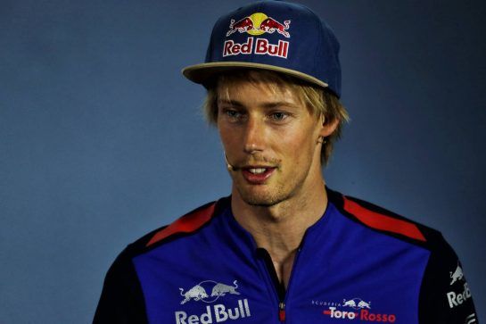 Brendon Hartley (NZL) Scuderia Toro Rosso in the FIA Press Conference.
19.07.2018. Formula 1 World Championship, Rd 11, German Grand Prix, Hockenheim, Germany, Preparation Day.
- www.xpbimages.com, EMail: requests@xpbimages.com - copy of publication required for printed pictures. Every used picture is fee-liable. © Copyright: Photo4 / XPB Images