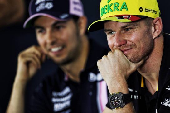 Nico Hulkenberg (GER) Renault Sport F1 Team in the FIA Press Conference.
19.07.2018. Formula 1 World Championship, Rd 11, German Grand Prix, Hockenheim, Germany, Preparation Day.
- www.xpbimages.com, EMail: requests@xpbimages.com - copy of publication required for printed pictures. Every used picture is fee-liable. © Copyright: Schaber / XPB Images
