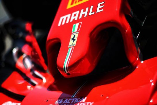 Ferrari SF71H nosecone.
19.07.2018. Formula 1 World Championship, Rd 11, German Grand Prix, Hockenheim, Germany, Preparation Day.
- www.xpbimages.com, EMail: requests@xpbimages.com - copy of publication required for printed pictures. Every used picture is fee-liable. © Copyright: Schaber / XPB Images