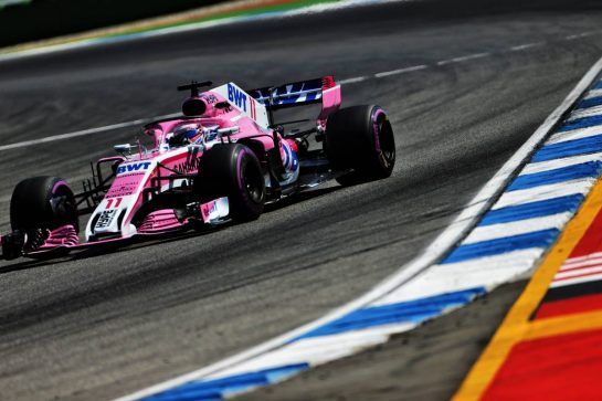 Sergio Perez (MEX) Sahara Force India F1 VJM11.
20.07.2018. Formula 1 World Championship, Rd 11, German Grand Prix, Hockenheim, Germany, Practice Day.
- www.xpbimages.com, EMail: requests@xpbimages.com - copy of publication required for printed pictures. Every used picture is fee-liable. © Copyright: Moy / XPB Images