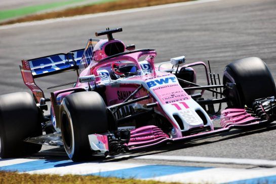 Sergio Perez (MEX) Sahara Force India F1 VJM11.
20.07.2018. Formula 1 World Championship, Rd 11, German Grand Prix, Hockenheim, Germany, Practice Day.
- www.xpbimages.com, EMail: requests@xpbimages.com - copy of publication required for printed pictures. Every used picture is fee-liable. © Copyright: Charniaux / XPB Images
