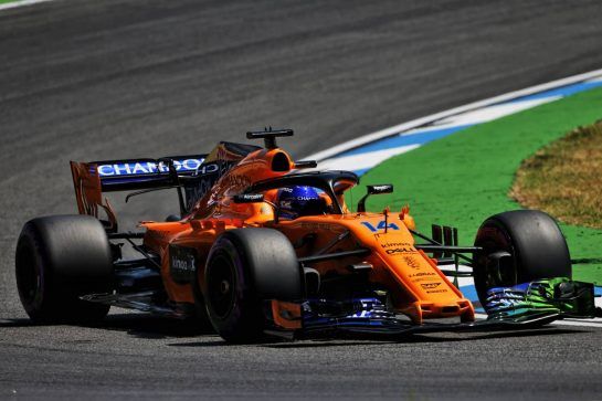Fernando Alonso (ESP) McLaren MCL33.
20.07.2018. Formula 1 World Championship, Rd 11, German Grand Prix, Hockenheim, Germany, Practice Day.
- www.xpbimages.com, EMail: requests@xpbimages.com - copy of publication required for printed pictures. Every used picture is fee-liable. © Copyright: Moy / XPB Images
