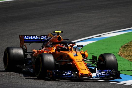 Stoffel Vandoorne (BEL) McLaren MCL33.
20.07.2018. Formula 1 World Championship, Rd 11, German Grand Prix, Hockenheim, Germany, Practice Day.
- www.xpbimages.com, EMail: requests@xpbimages.com - copy of publication required for printed pictures. Every used picture is fee-liable. © Copyright: Moy / XPB Images