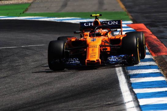 Stoffel Vandoorne (BEL) McLaren MCL33.
20.07.2018. Formula 1 World Championship, Rd 11, German Grand Prix, Hockenheim, Germany, Practice Day.
- www.xpbimages.com, EMail: requests@xpbimages.com - copy of publication required for printed pictures. Every used picture is fee-liable. © Copyright: Photo4 / XPB Images