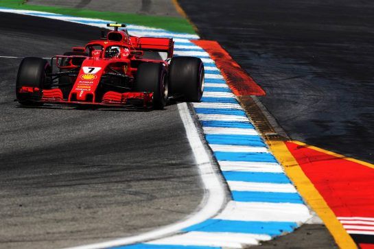 Kimi Raikkonen (FIN) Ferrari SF71H.
20.07.2018. Formula 1 World Championship, Rd 11, German Grand Prix, Hockenheim, Germany, Practice Day.
- www.xpbimages.com, EMail: requests@xpbimages.com - copy of publication required for printed pictures. Every used picture is fee-liable. © Copyright: Photo4 / XPB Images