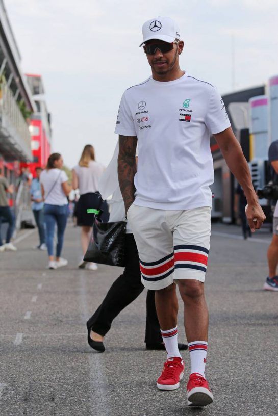 Lewis Hamilton (GBR) Mercedes AMG F1  
20.07.2018. Formula 1 World Championship, Rd 11, German Grand Prix, Hockenheim, Germany, Practice Day.
- www.xpbimages.com, EMail: requests@xpbimages.com - copy of publication required for printed pictures. Every used picture is fee-liable. © Copyright: Charniaux / XPB Images