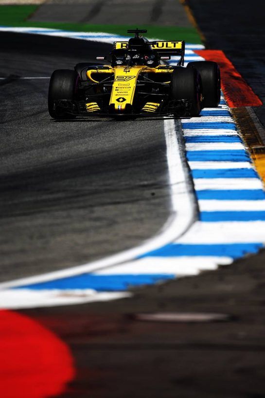 Nico Hulkenberg (GER) Renault Sport F1 Team RS18.
20.07.2018. Formula 1 World Championship, Rd 11, German Grand Prix, Hockenheim, Germany, Practice Day.
- www.xpbimages.com, EMail: requests@xpbimages.com - copy of publication required for printed pictures. Every used picture is fee-liable. © Copyright: Schaber / XPB Images