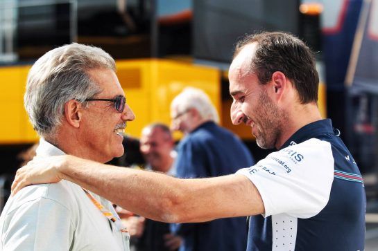 (L to R): Dr Mario Theissen (GER) with Robert Kubica (POL) Williams Reserve and Development Driver.
20.07.2018. Formula 1 World Championship, Rd 11, German Grand Prix, Hockenheim, Germany, Practice Day.
- www.xpbimages.com, EMail: requests@xpbimages.com - copy of publication required for printed pictures. Every used picture is fee-liable. © Copyright: Photo4 / XPB Images