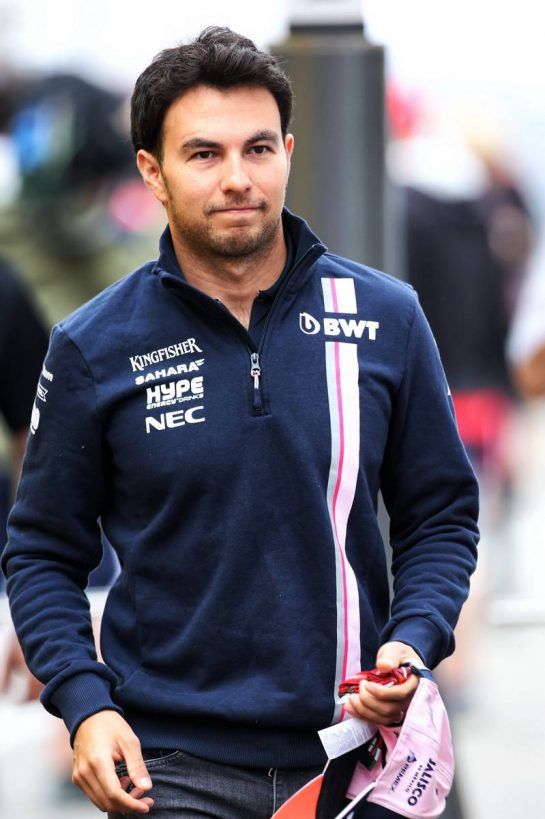 Sergio Perez (MEX) Sahara Force India F1.
21.07.2018. Formula 1 World Championship, Rd 11, German Grand Prix, Hockenheim, Germany, Qualifying Day.
- www.xpbimages.com, EMail: requests@xpbimages.com - copy of publication required for printed pictures. Every used picture is fee-liable. © Copyright: Schaber / XPB Images