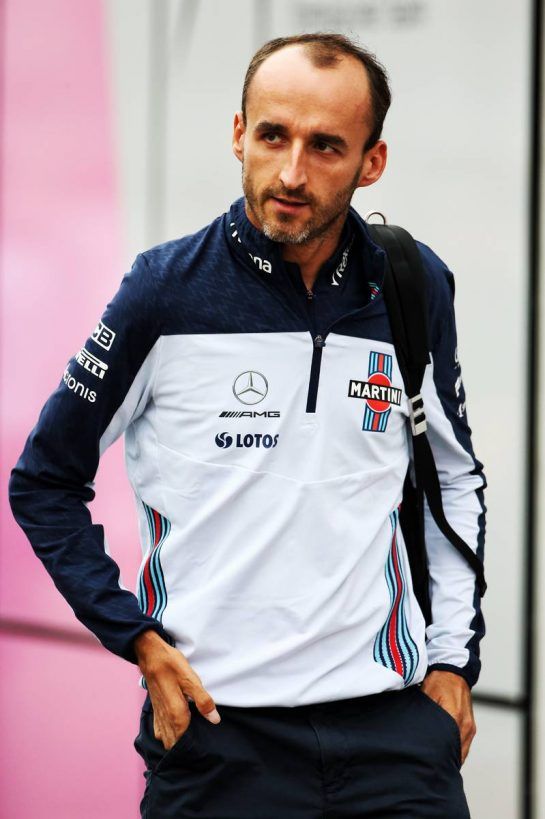 Robert Kubica (POL) Williams Reserve and Development Driver.
21.07.2018. Formula 1 World Championship, Rd 11, German Grand Prix, Hockenheim, Germany, Qualifying Day.
- www.xpbimages.com, EMail: requests@xpbimages.com - copy of publication required for printed pictures. Every used picture is fee-liable. © Copyright: Schaber / XPB Images