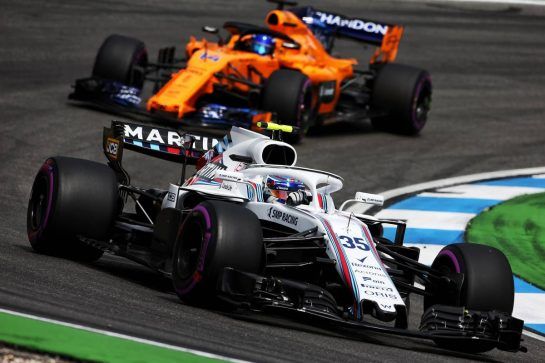 Sergey Sirotkin (RUS) Williams FW41.
21.07.2018. Formula 1 World Championship, Rd 11, German Grand Prix, Hockenheim, Germany, Qualifying Day.
- www.xpbimages.com, EMail: requests@xpbimages.com - copy of publication required for printed pictures. Every used picture is fee-liable. © Copyright: Moy / XPB Images