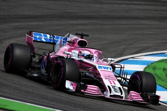 Sergio Perez (MEX) Sahara Force India F1 VJM11.
21.07.2018. Formula 1 World Championship, Rd 11, German Grand Prix, Hockenheim, Germany, Qualifying Day.
- www.xpbimages.com, EMail: requests@xpbimages.com - copy of publication required for printed pictures. Every used picture is fee-liable. © Copyright: Moy / XPB Images