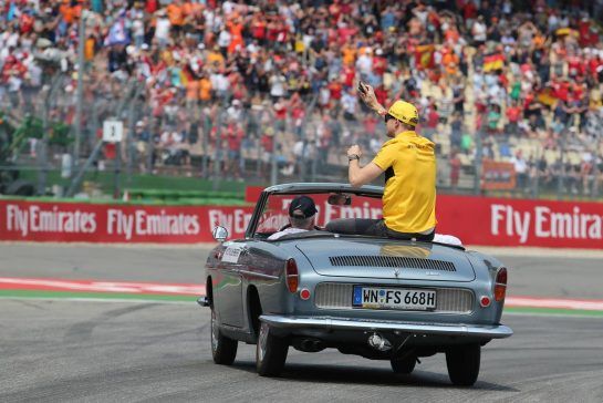 Nico Hulkenberg (GER) Renault Sport F1 Team 
22.07.2018. Formula 1 World Championship, Rd 11, German Grand Prix, Hockenheim, Germany, Race Day.
- www.xpbimages.com, EMail: requests@xpbimages.com - copy of publication required for printed pictures. Every used picture is fee-liable. © Copyright: Charniaux / XPB Images