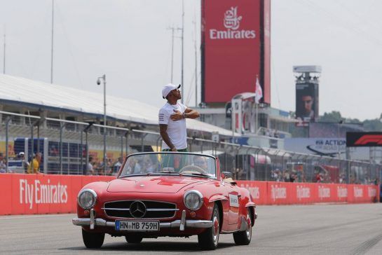 Lewis Hamilton (GBR) Mercedes AMG F1  
22.07.2018. Formula 1 World Championship, Rd 11, German Grand Prix, Hockenheim, Germany, Race Day.
- www.xpbimages.com, EMail: requests@xpbimages.com - copy of publication required for printed pictures. Every used picture is fee-liable. © Copyright: Charniaux / XPB Images