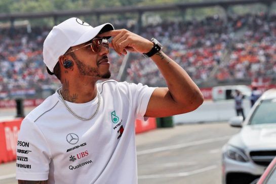 Lewis Hamilton (GBR) Mercedes AMG F1 on the drivers parade.
22.07.2018. Formula 1 World Championship, Rd 11, German Grand Prix, Hockenheim, Germany, Race Day.
- www.xpbimages.com, EMail: requests@xpbimages.com - copy of publication required for printed pictures. Every used picture is fee-liable. © Copyright: Photo4 / XPB Images