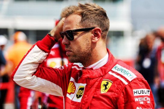 Sebastian Vettel (GER) Ferrari on the grid.
22.07.2018. Formula 1 World Championship, Rd 11, German Grand Prix, Hockenheim, Germany, Race Day.
- www.xpbimages.com, EMail: requests@xpbimages.com - copy of publication required for printed pictures. Every used picture is fee-liable. © Copyright: Charniaux / XPB Images