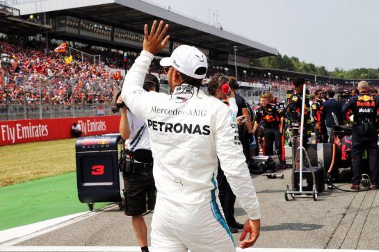 Lewis Hamilton (GBR) Mercedes AMG F1 on the grid.
22.07.2018. Formula 1 World Championship, Rd 11, German Grand Prix, Hockenheim, Germany, Race Day.
- www.xpbimages.com, EMail: requests@xpbimages.com - copy of publication required for printed pictures. Every used picture is fee-liable. © Copyright: Bearne / XPB Images